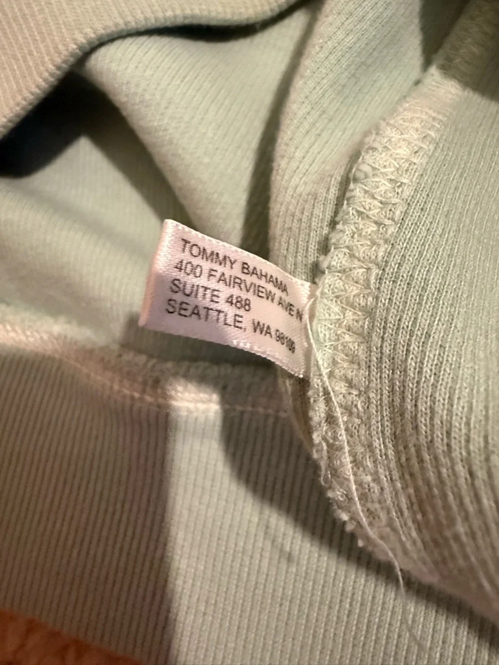 Tommy Bahama 1/4 Zip Pullover Sweatshirt Mint Green Men’s Large Cotton Mock Neck